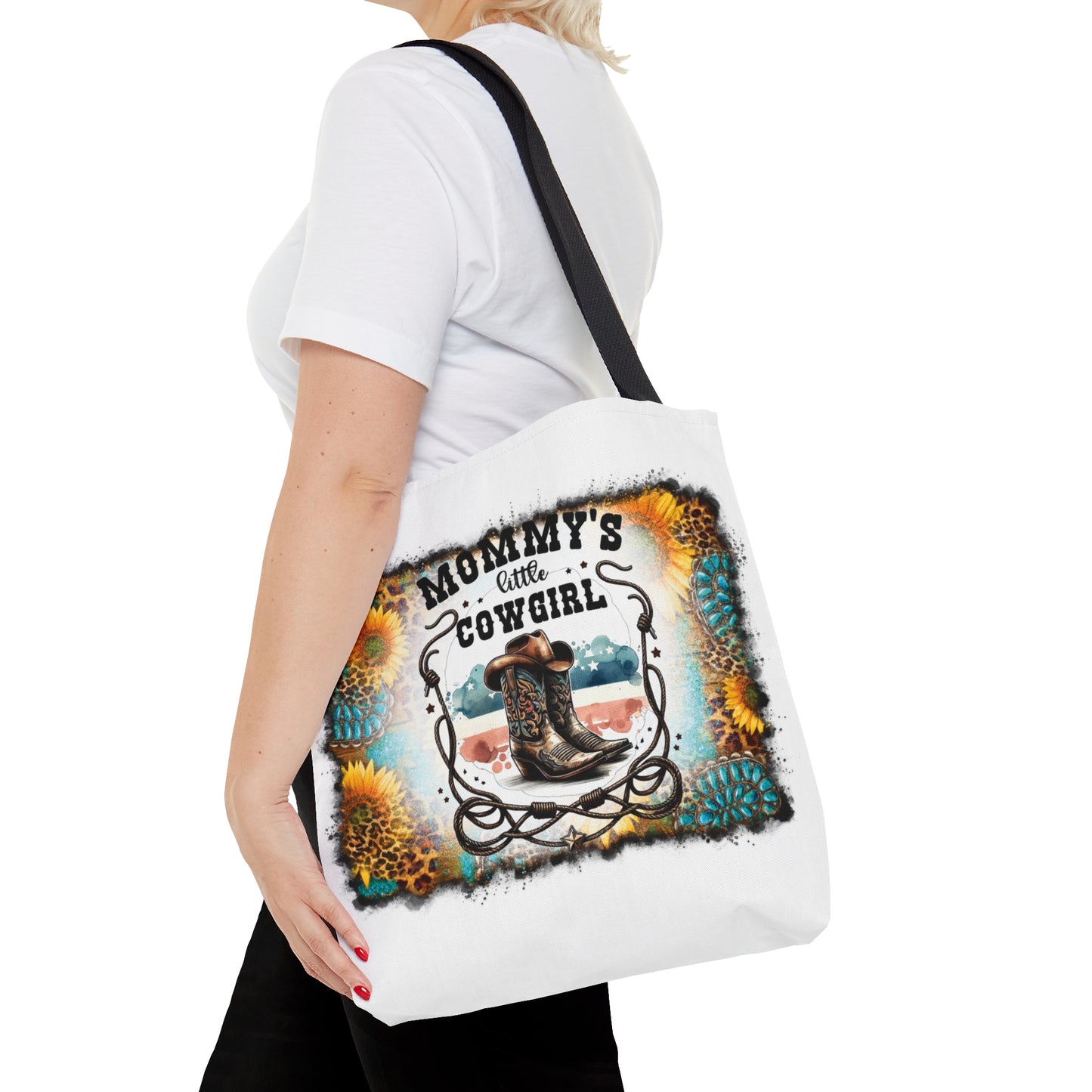 Tote Bag, Western, Momm'y Little Cowgirl