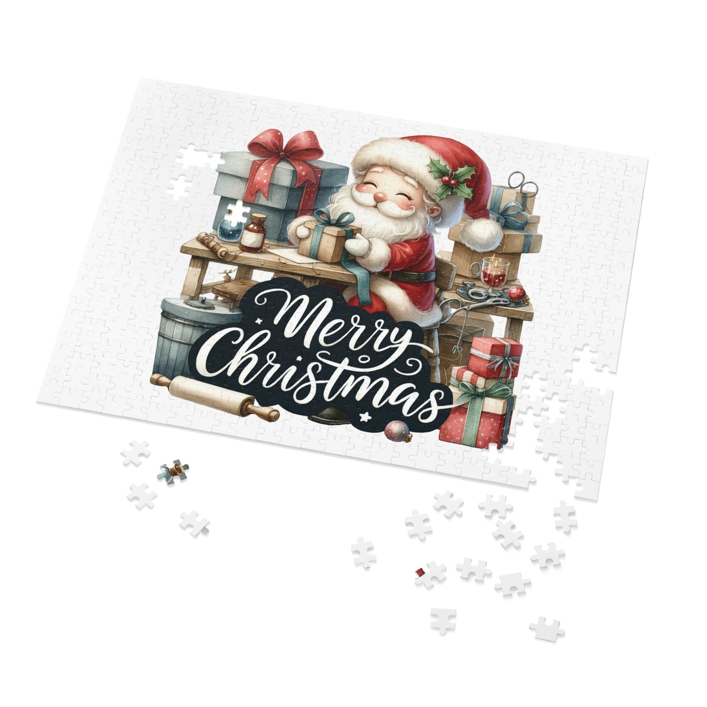 Jigsaw Puzzle, Christmas, Santa, Personalised/Non-Personalised (30, 110, 252, 500,1000-Piece)