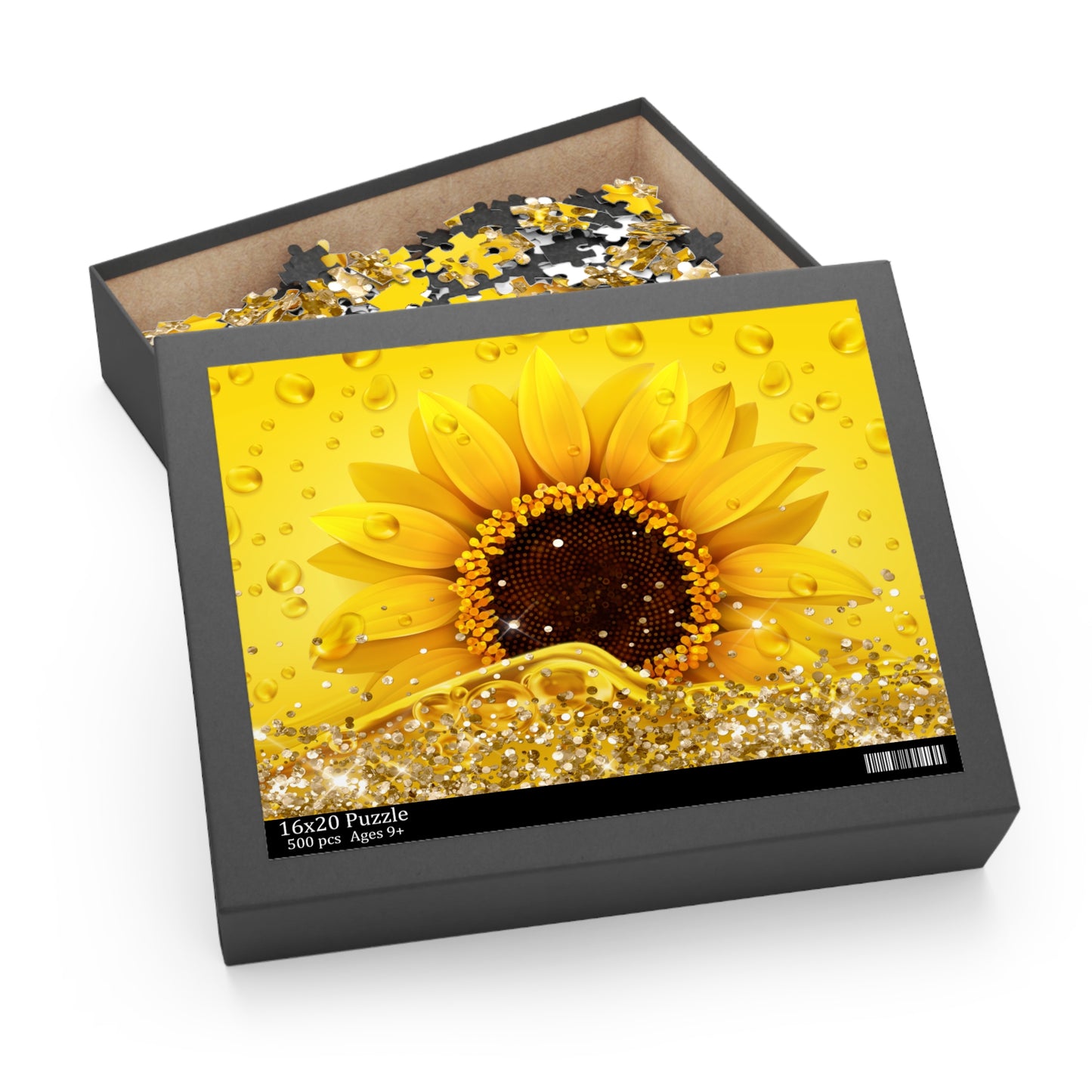 Personalised/Non-Personalised Puzzle, Sunflower (120, 252, 500-Piece)