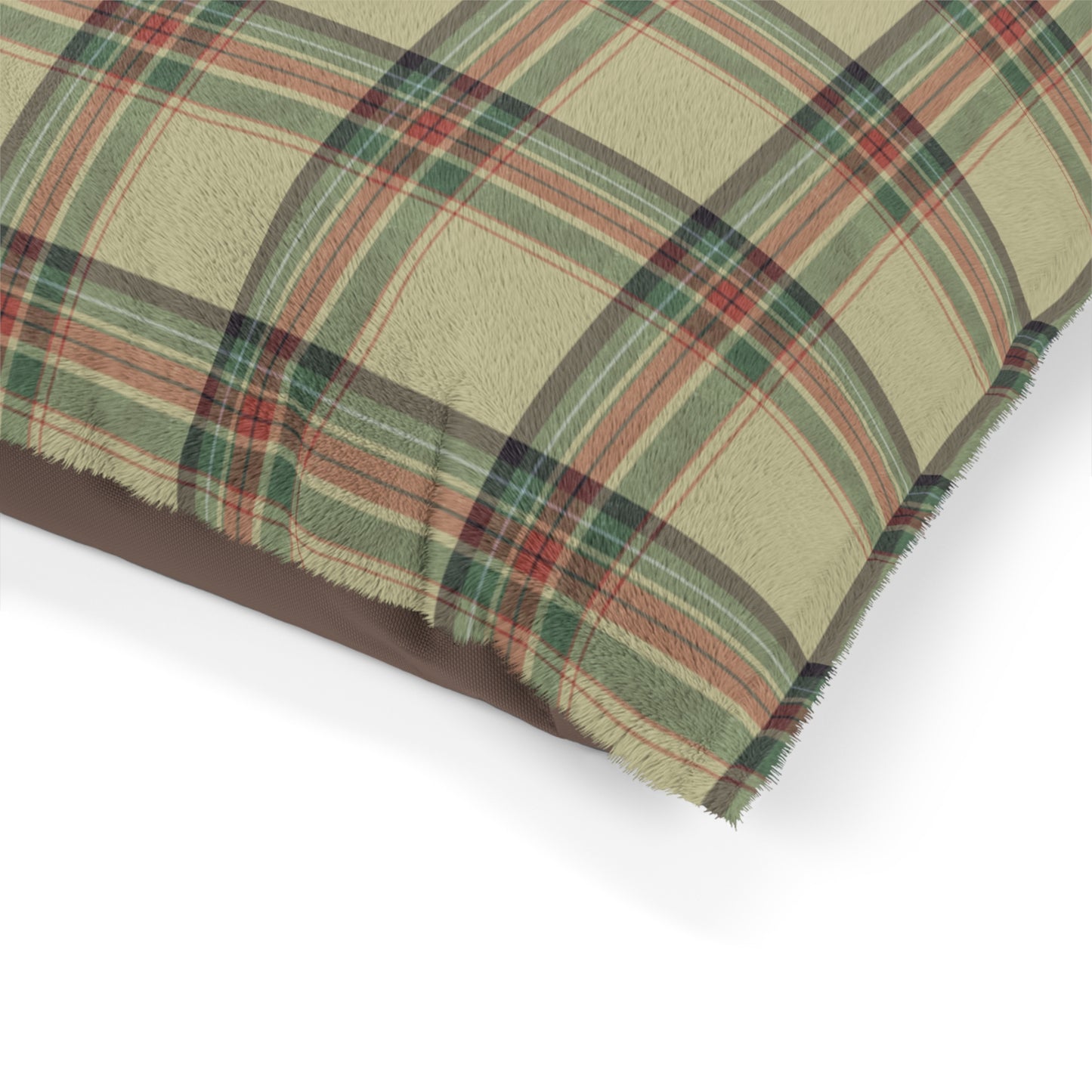 Luxury Pet Bed, feather soft fleece, Scottish Tartan1