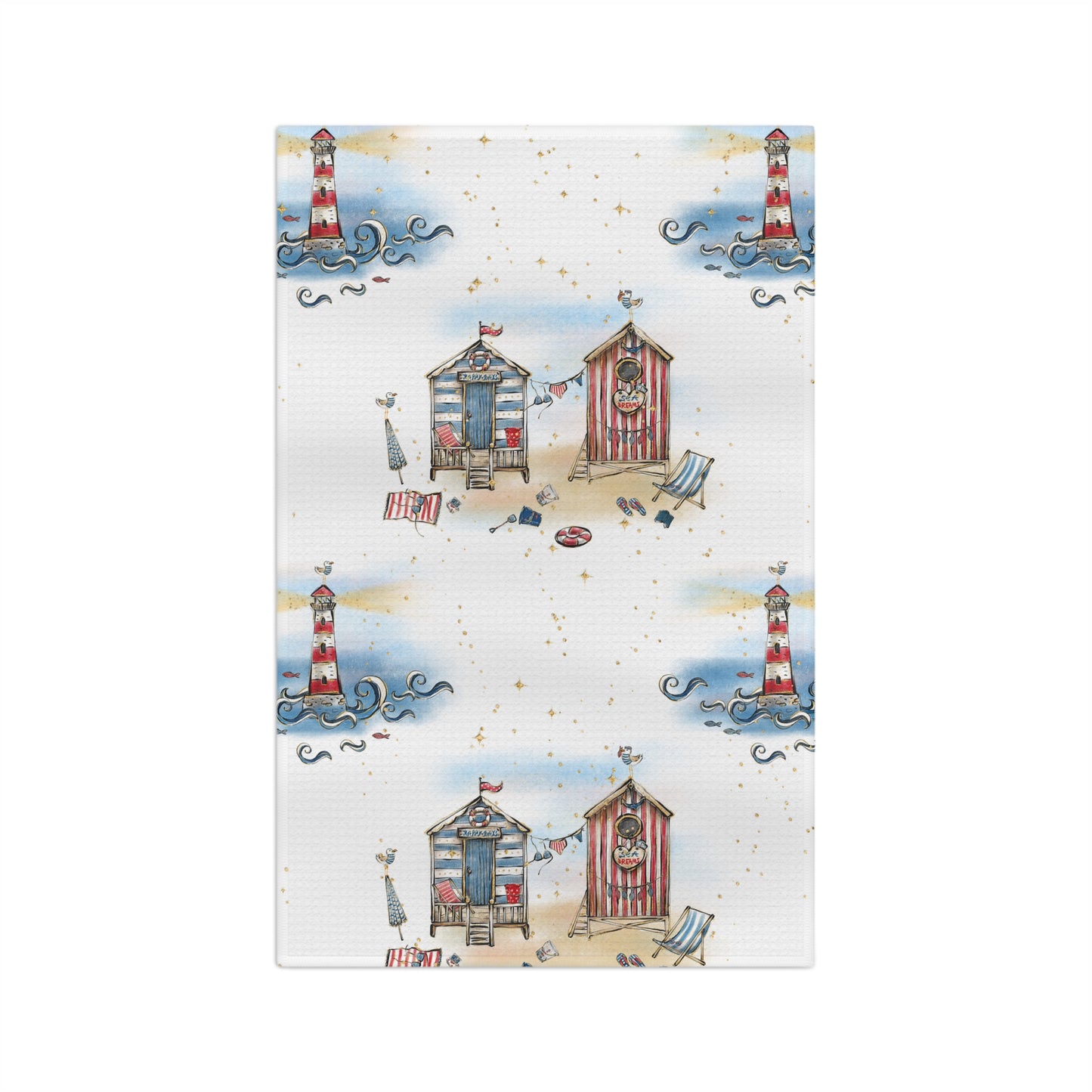 Microfiber Tea Towel Beach Huts