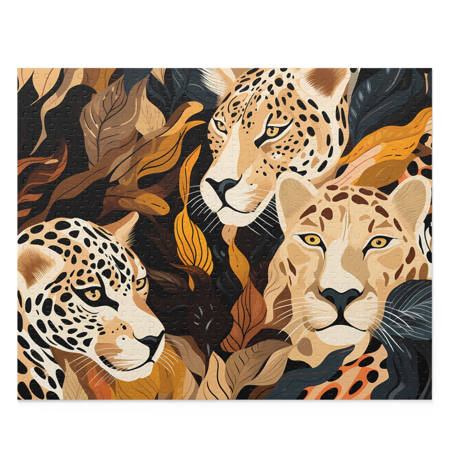 Personalised/Non-Personalised Puzzle, Leopard (120, 252, 500-Piece)