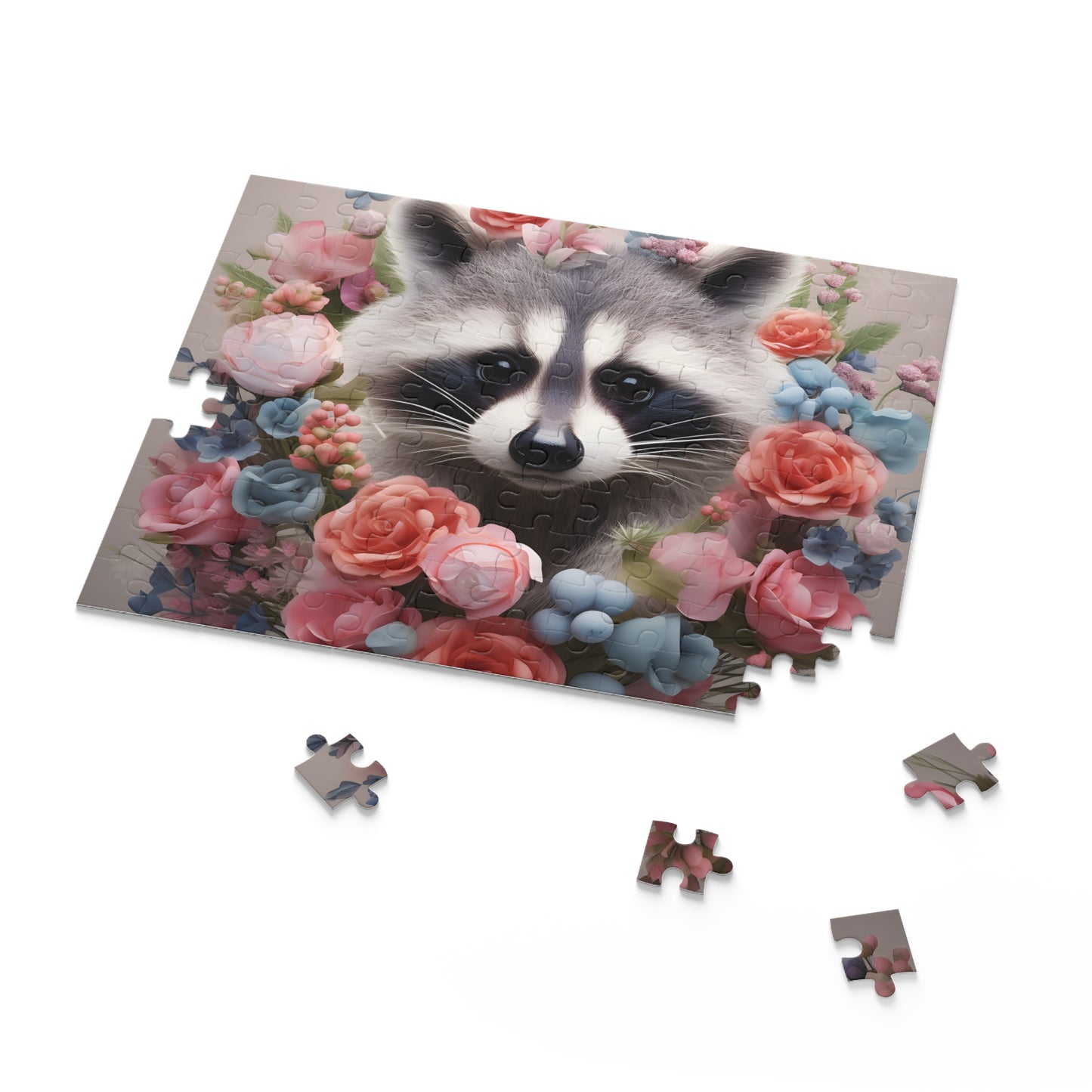 Personalised/Non-Personalised Puzzle, Racoon (120, 252, 500-Piece)