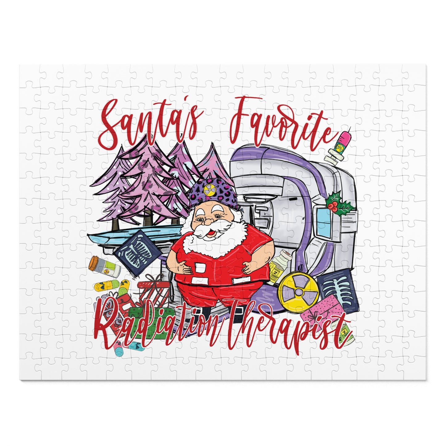 Jigsaw Puzzle, Santa's Favorite Radiation Therapist, Personalised/Non-Personalised (30, 110, 252, 500,1000-Piece)