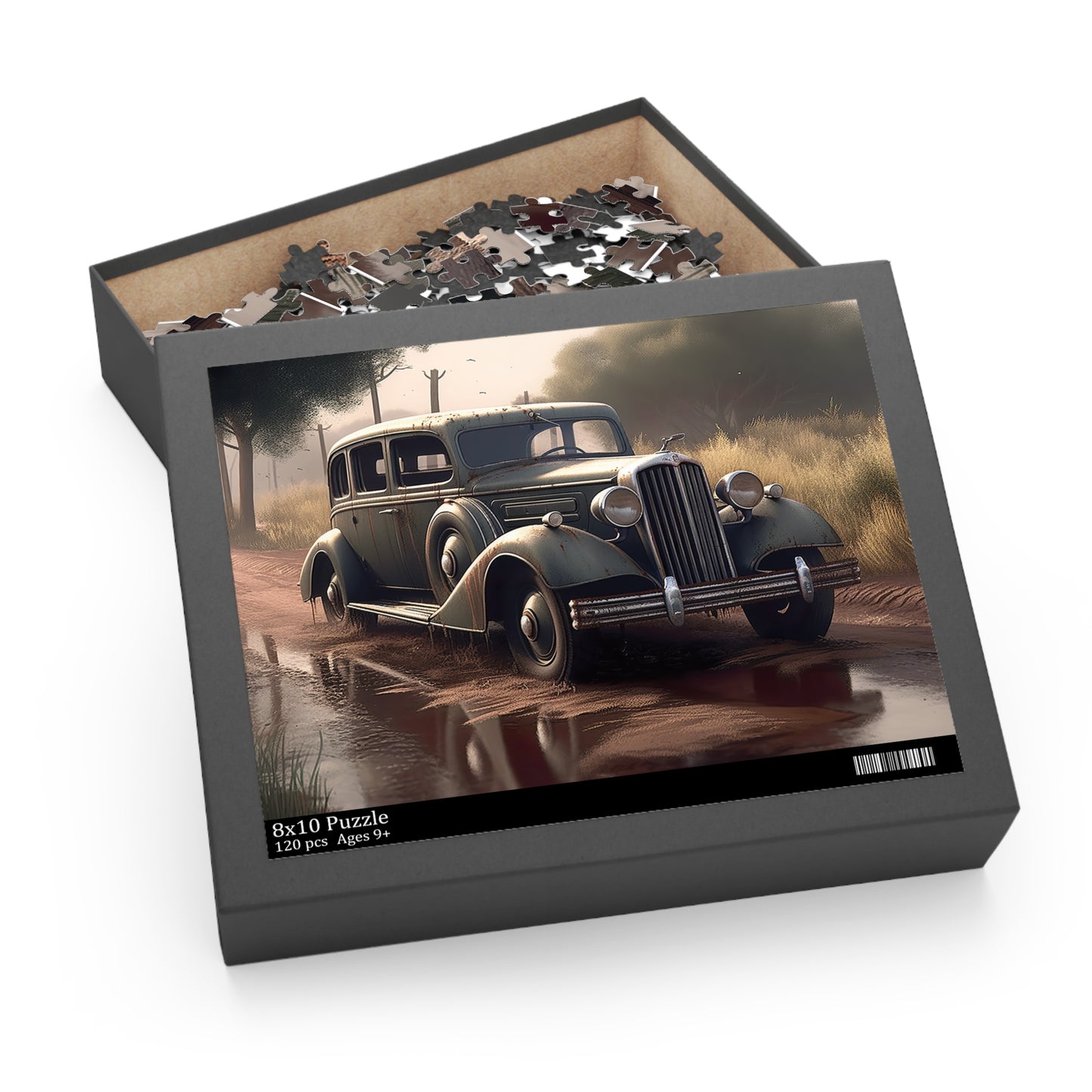 Personalised/Non-Personalised Puzzle, Vintage Car (120, 252, 500-Piece)