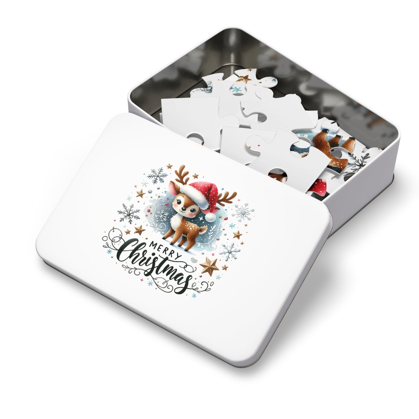 Jigsaw Puzzle, Christmas, Reindeer, Personalised/Non-Personalised (30, 110, 252, 500,1000-Piece)