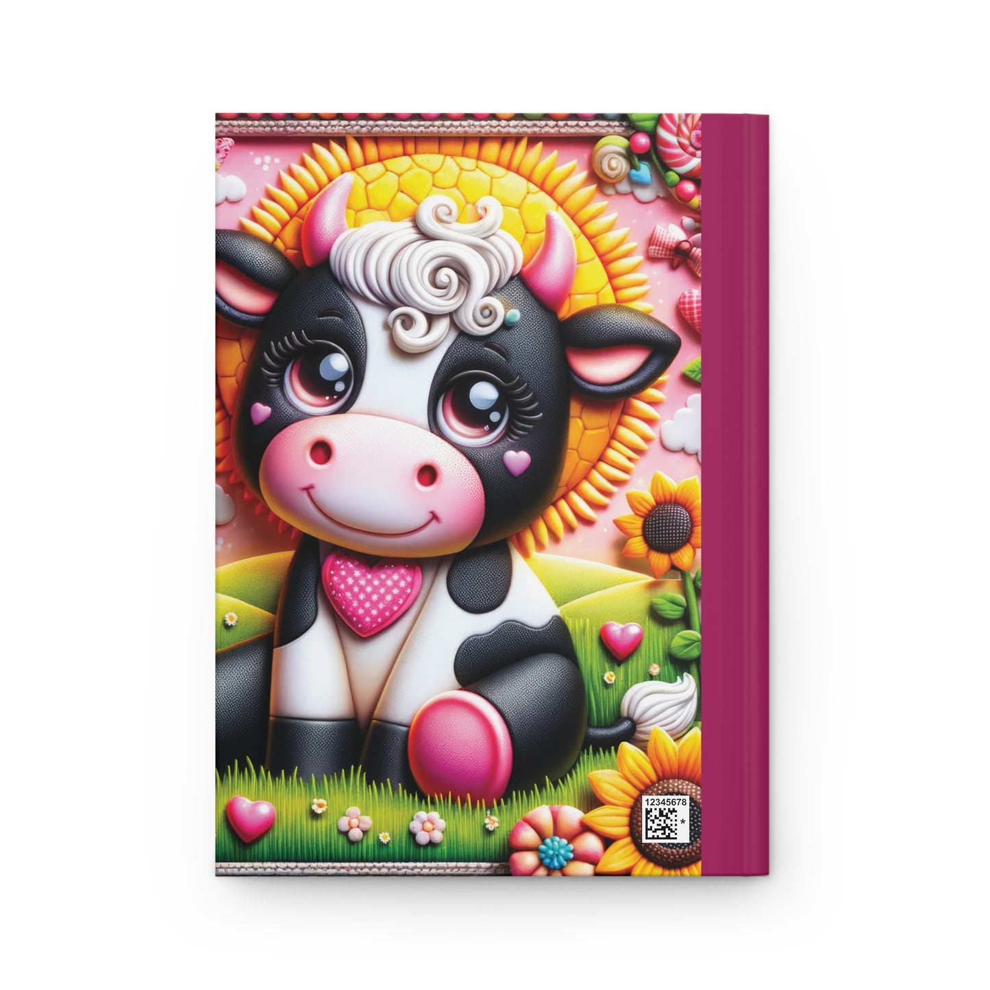 Personalised Hardcover Journal Matte, Just a Girl who Loves Cows, awd-1801