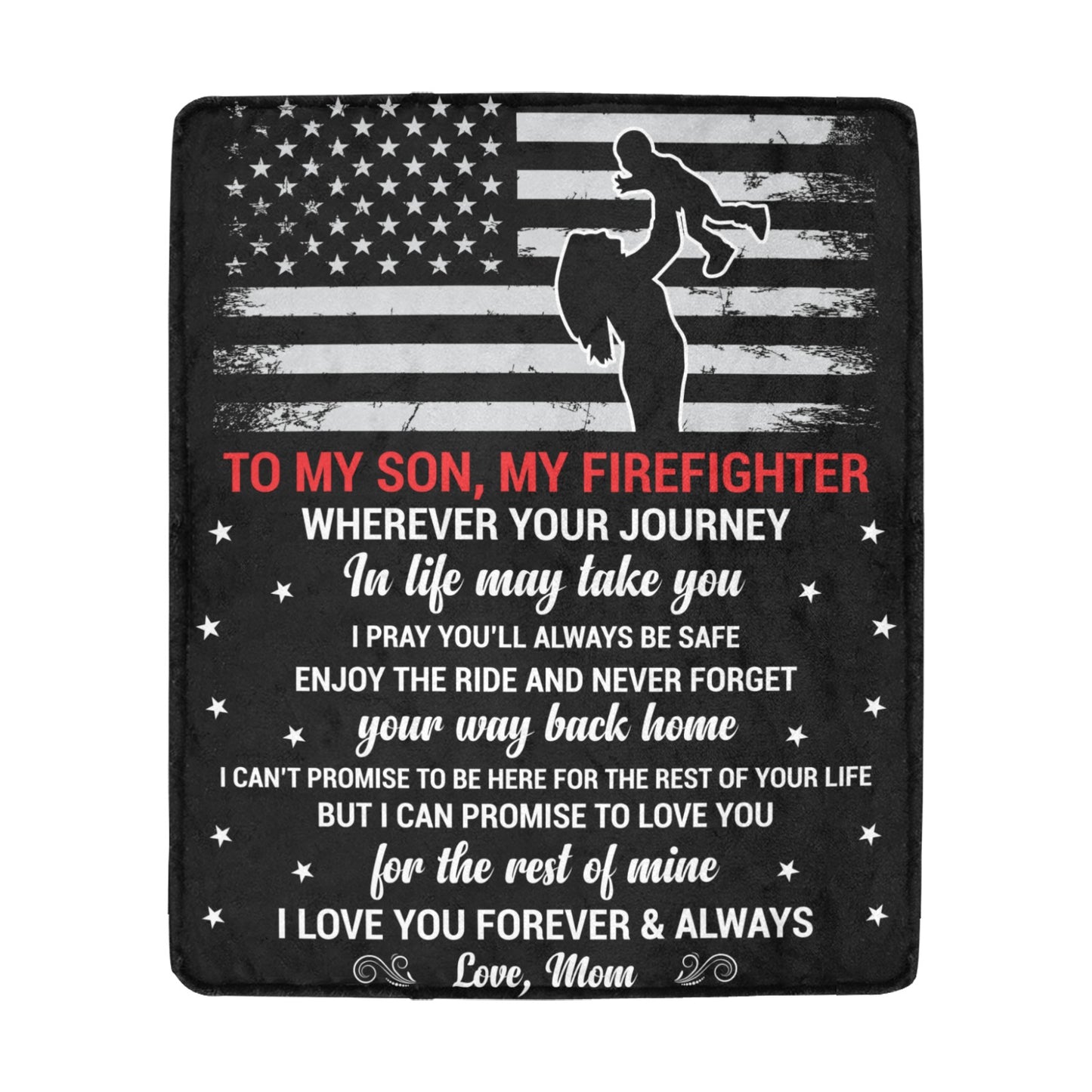 My Son the Firefighter Ultra-Soft Micro Fleece Blanket 50"x60" (Thick)