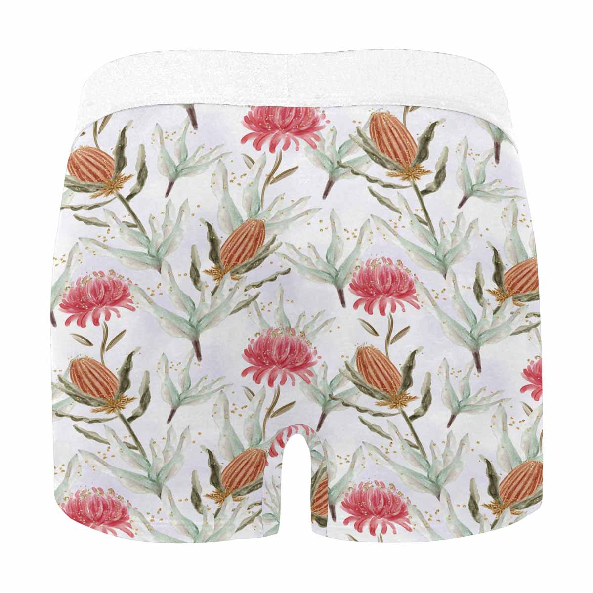 Australian Wattle Large Print Men's All Over Print Boxer Briefs (Made In AUS)