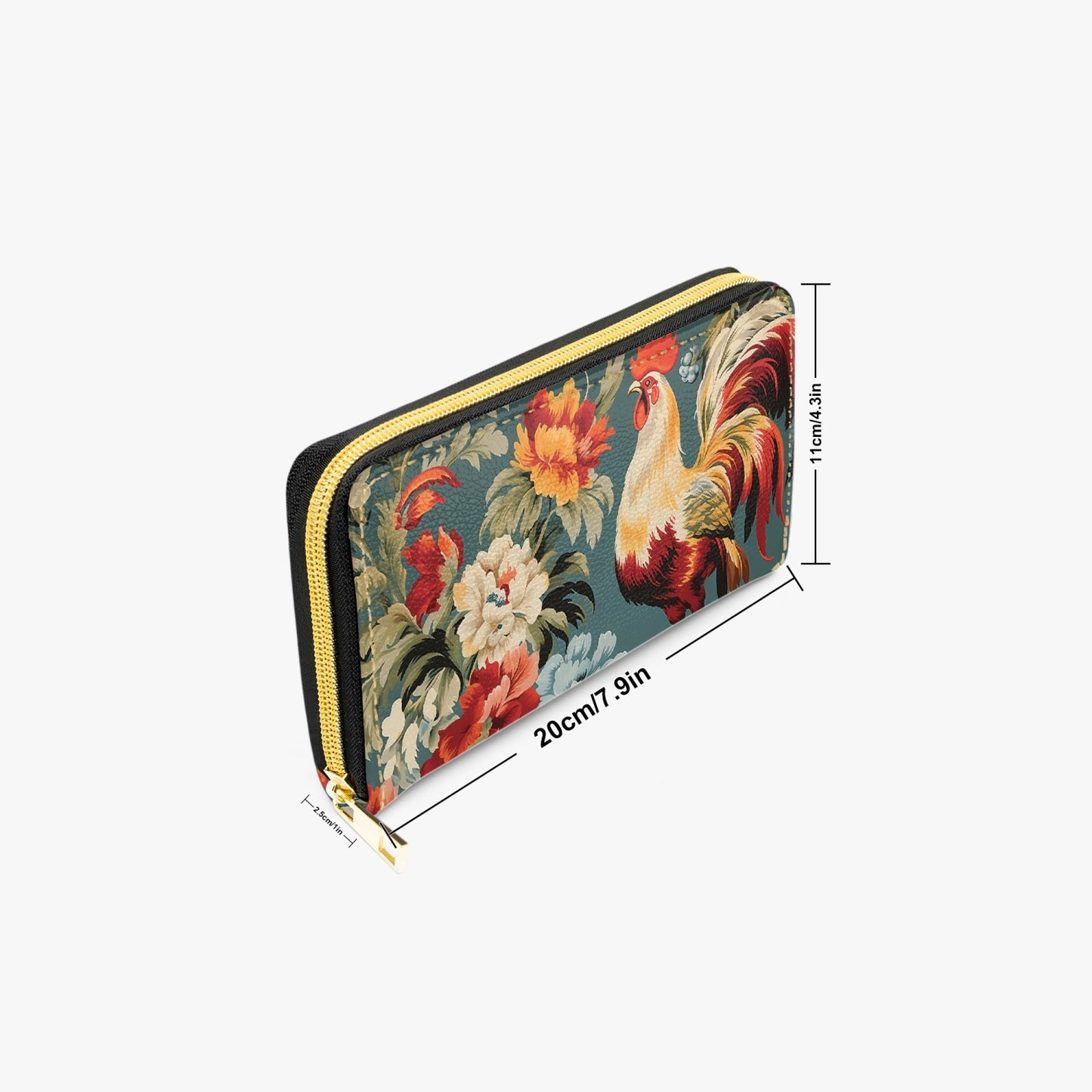 Long Type Zipper Purse - Chicken/Rooster