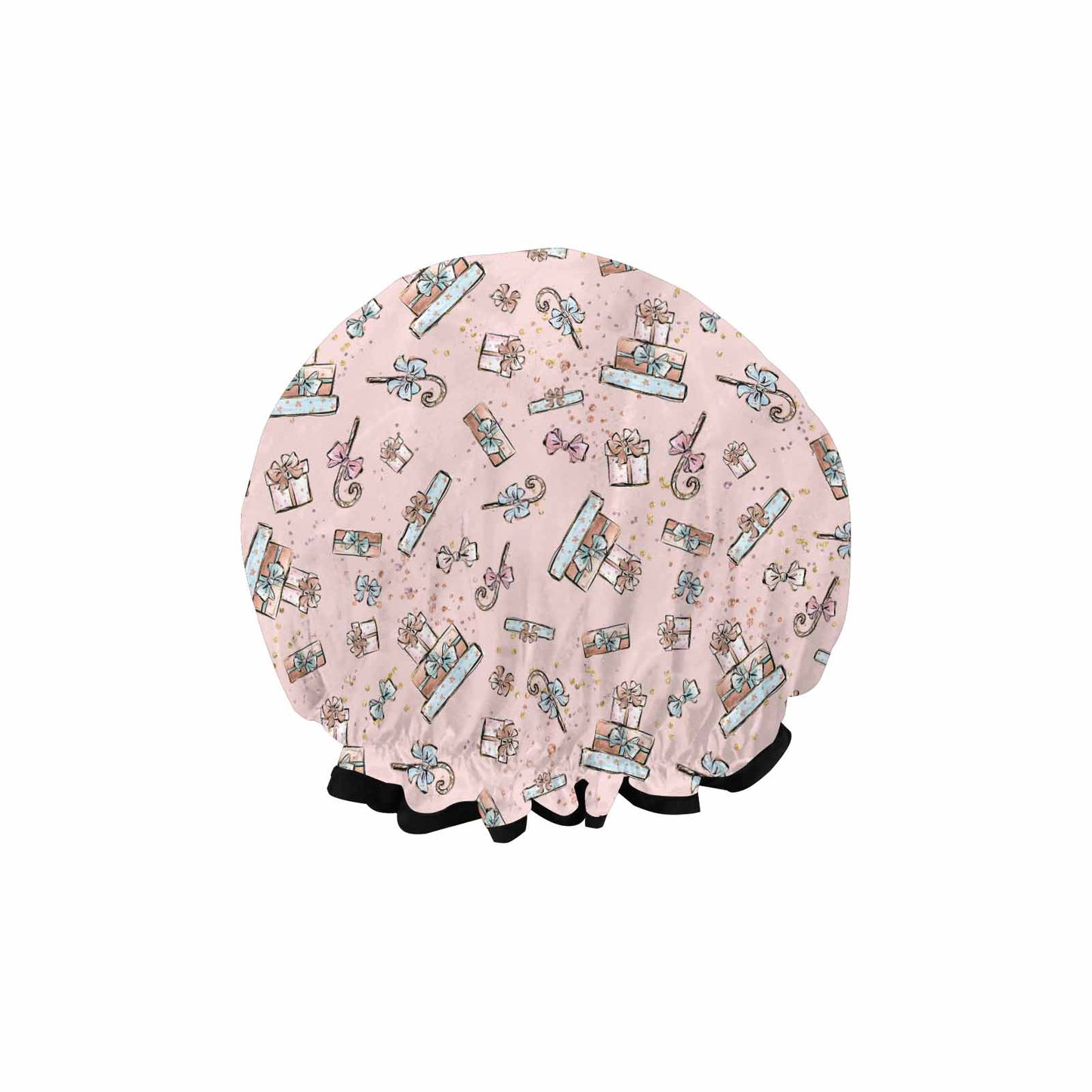 Pink Christmas  Shower Cap