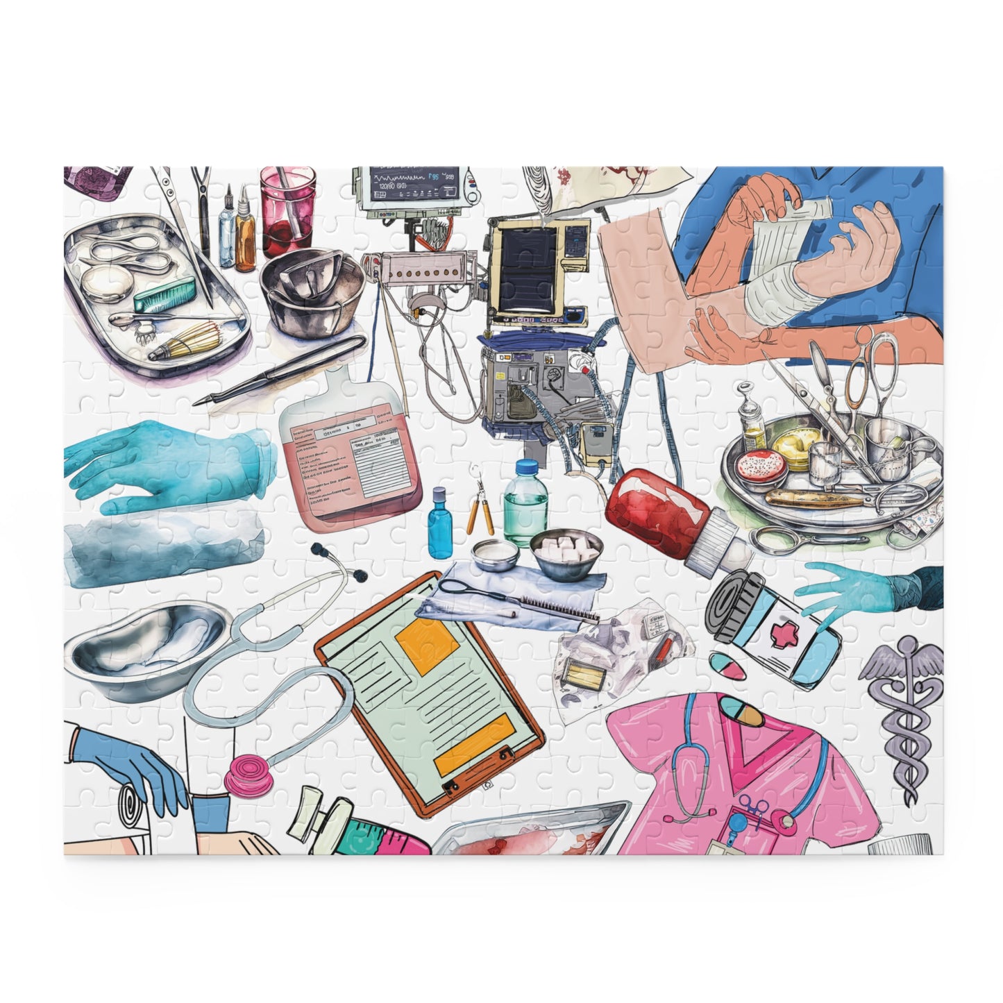 Personalised/Non-Personalised Puzzle, Wound Care Nurse (120, 252, 500-Piece)