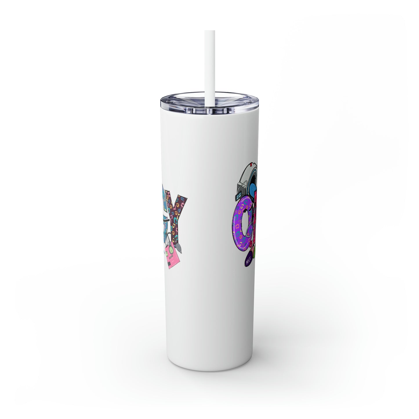 Skinny Tumbler with Straw, 20oz, Oncology