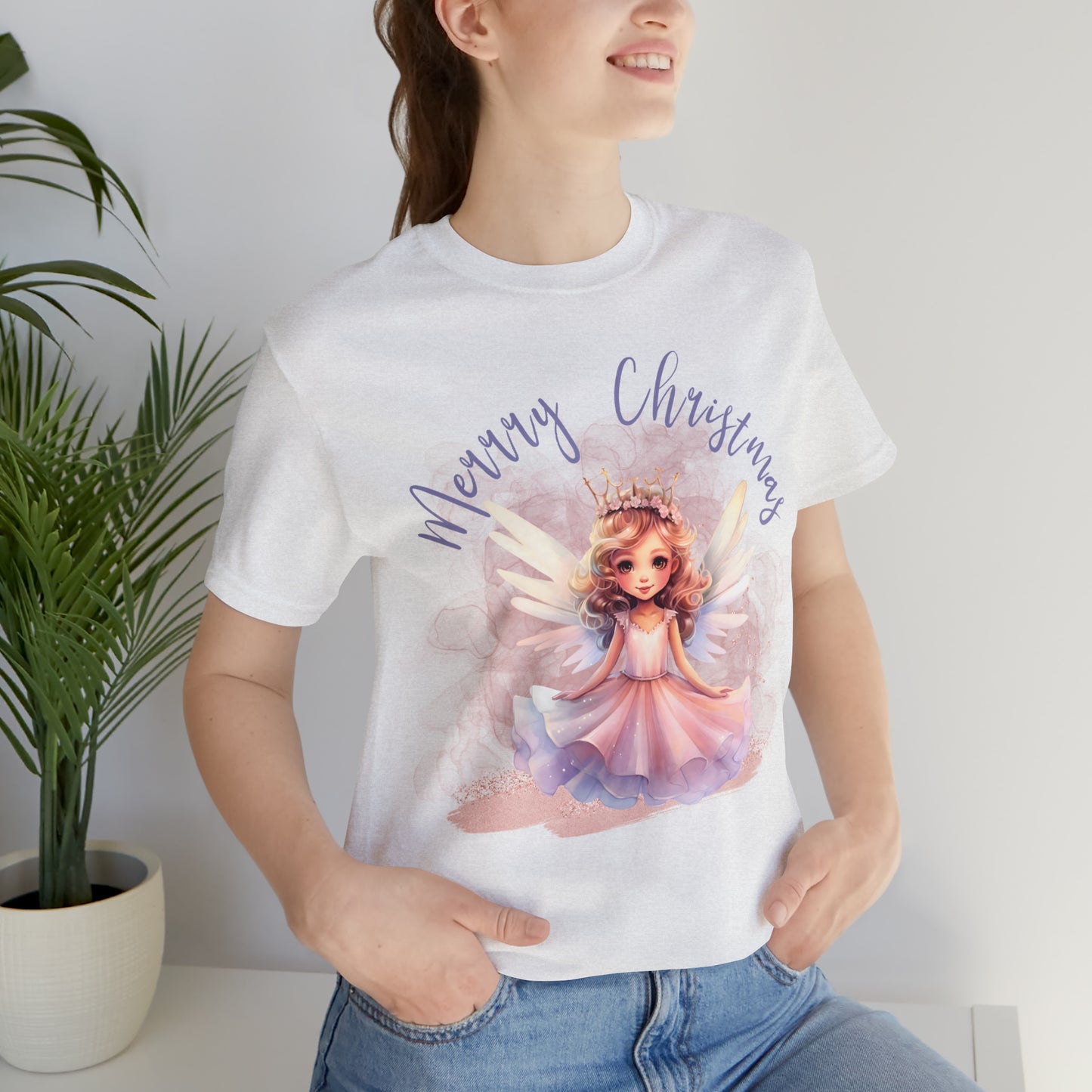 Unisex Jersey Short Sleeve Tee Christmas, Women's Fairy TShirt -A00001