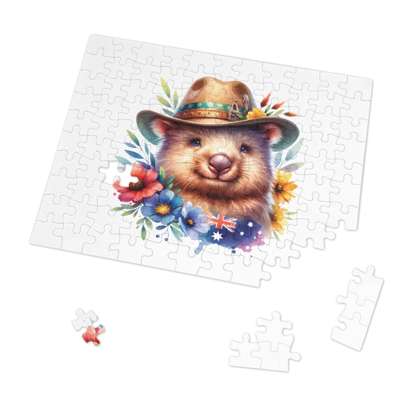 Jigsaw Puzzle in Tin, Australian Animals, Wombat, Personalised/Non-Personalised, awd-1320 (30, 110, 252, 500,1000-Piece)