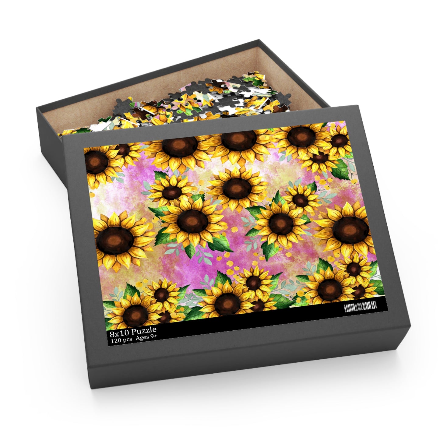 Personalised/Non-Personalised Puzzle, Sunflower (120, 252, 500-Piece)