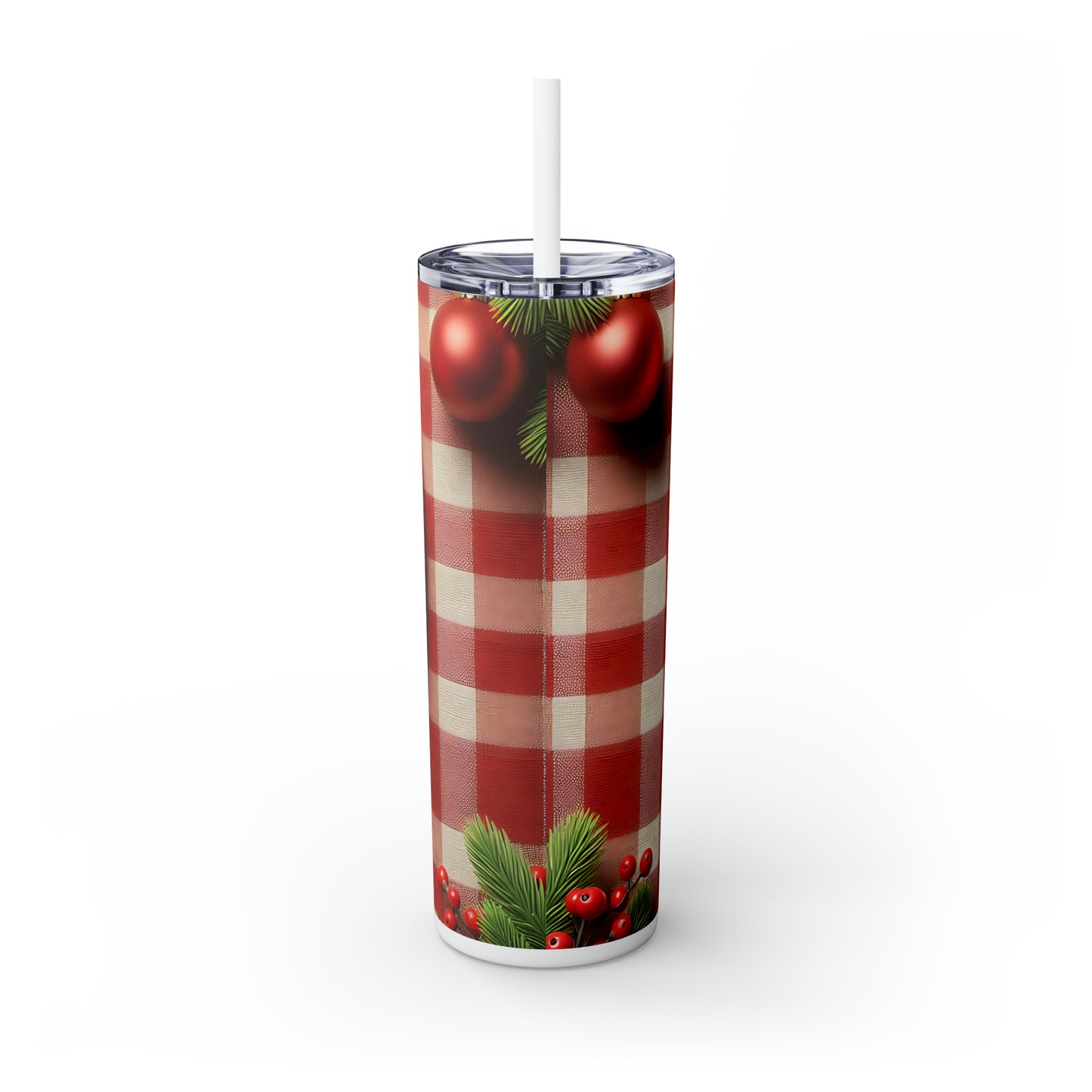 Skinny Tumbler with Straw, 20oz, Duck, awd-842