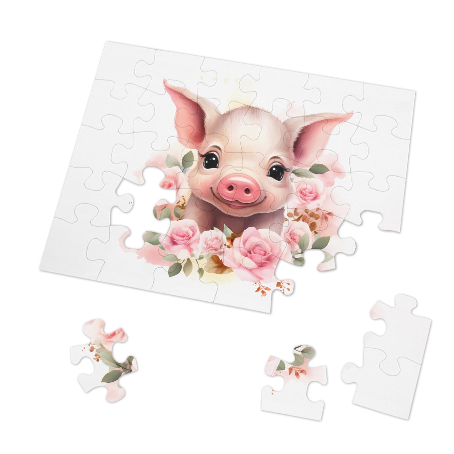 Jigsaw Puzzle, Pig, Personalised/Non-Personalised (30, 110, 252, 500,1000-Piece)