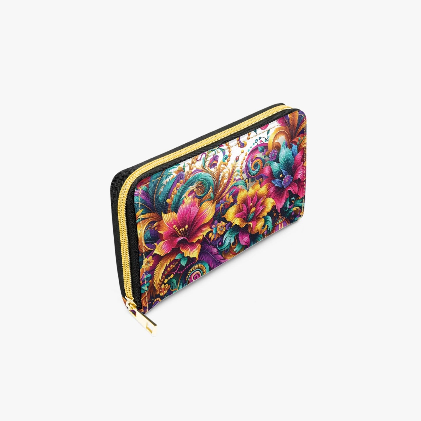 Long Type Zipper Purse - Floral