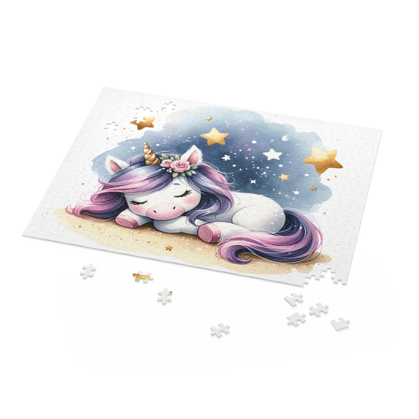 Personalised/Non-Personalised Puzzle, Unicorn (120, 252, 500-Piece)