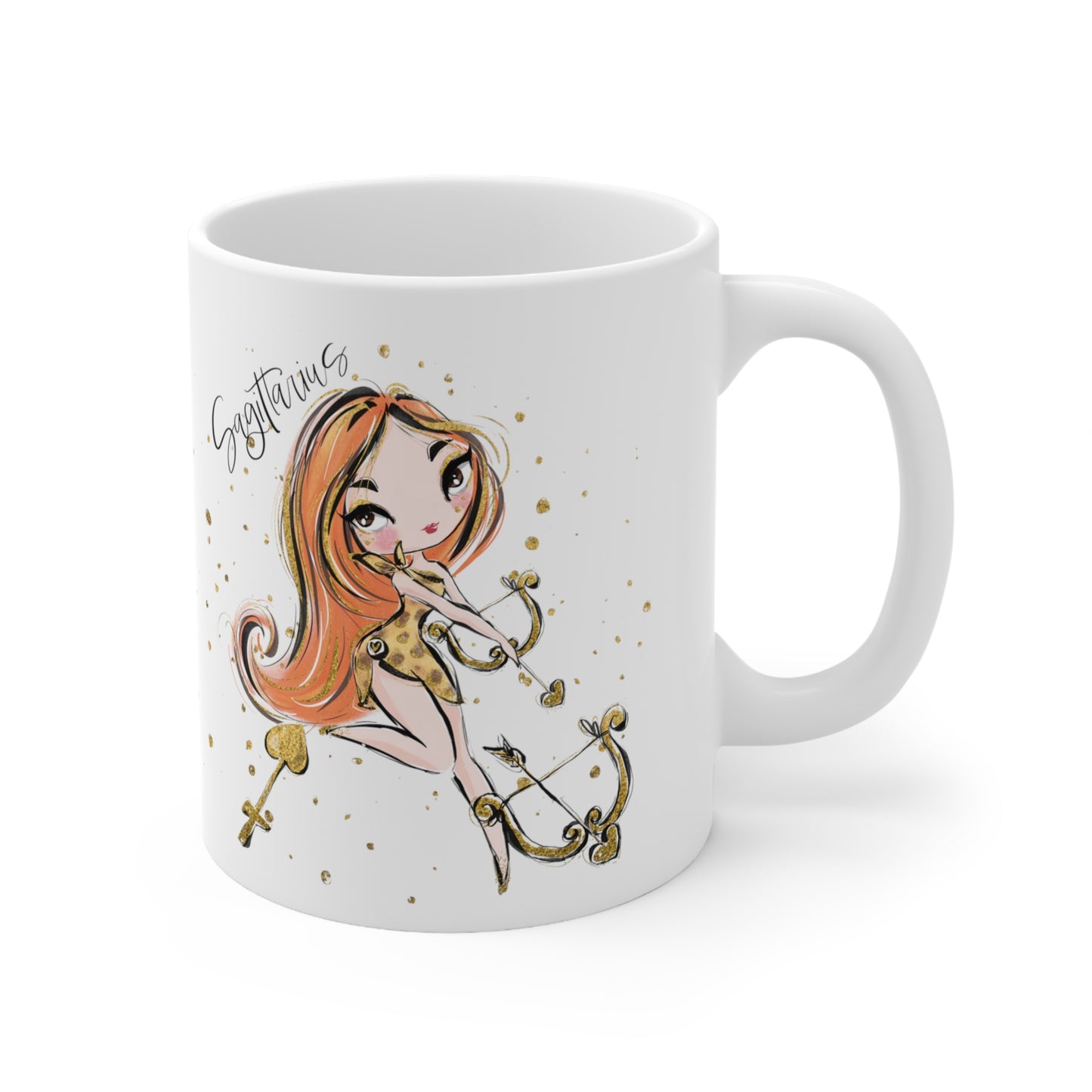 Personalised/Non Personalised Zodiac Sign, Sagittarius, Ceramic Mug 11oz