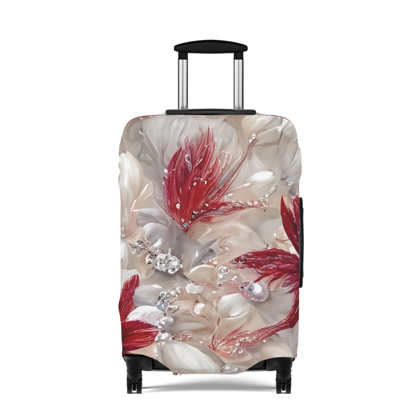 Luggage Cover, Red Floral