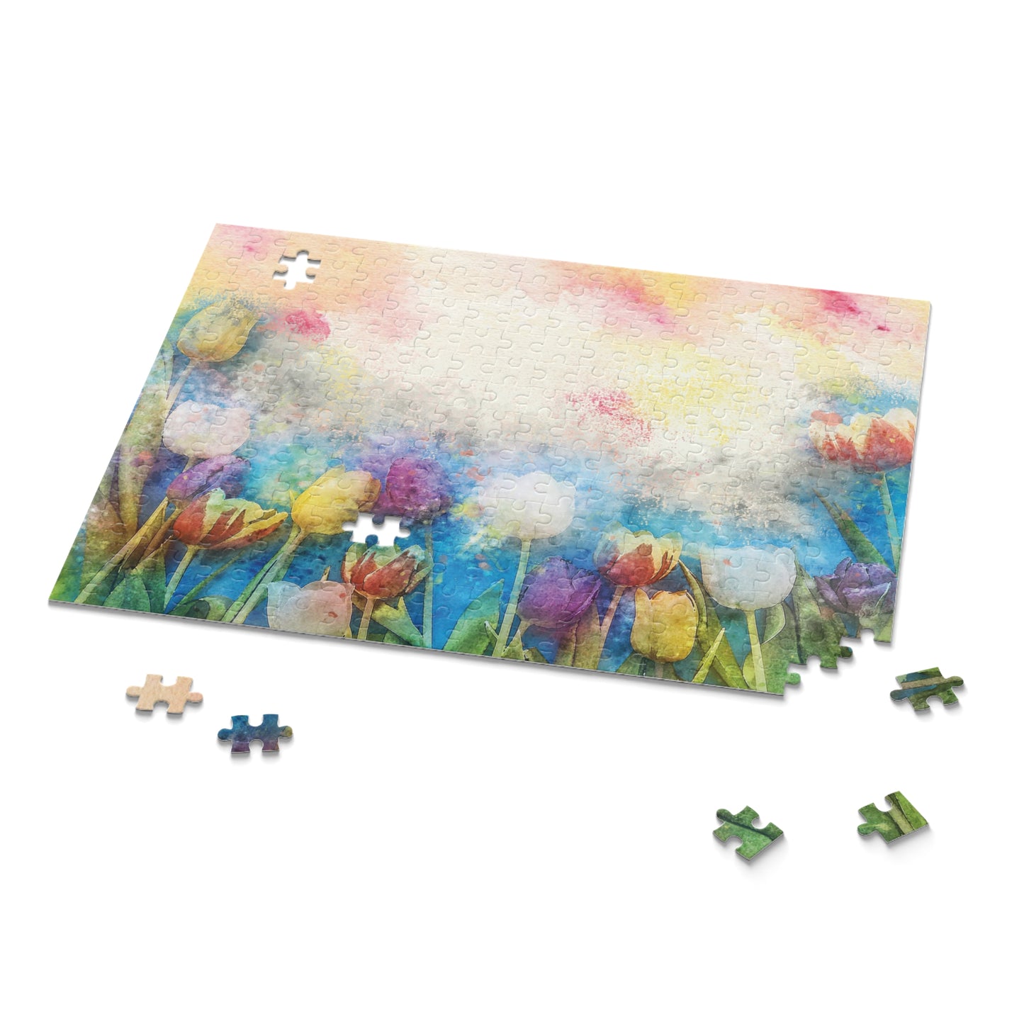 Personalised/Non-Personalised Puzzle, Floral (120, 252, 500-Piece)