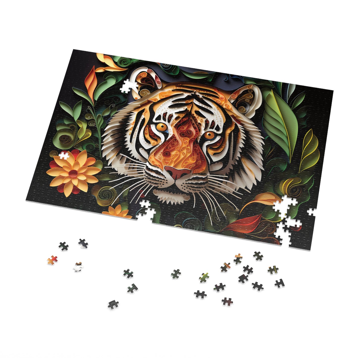 Jigsaw Puzzle, Tiger, Personalised/Non-Personalised (30, 110, 252, 500,1000-Piece)