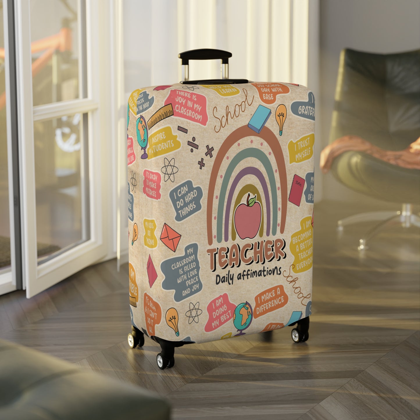 Luggage Cover, Teacher, Daily Affirmations, awd-1755