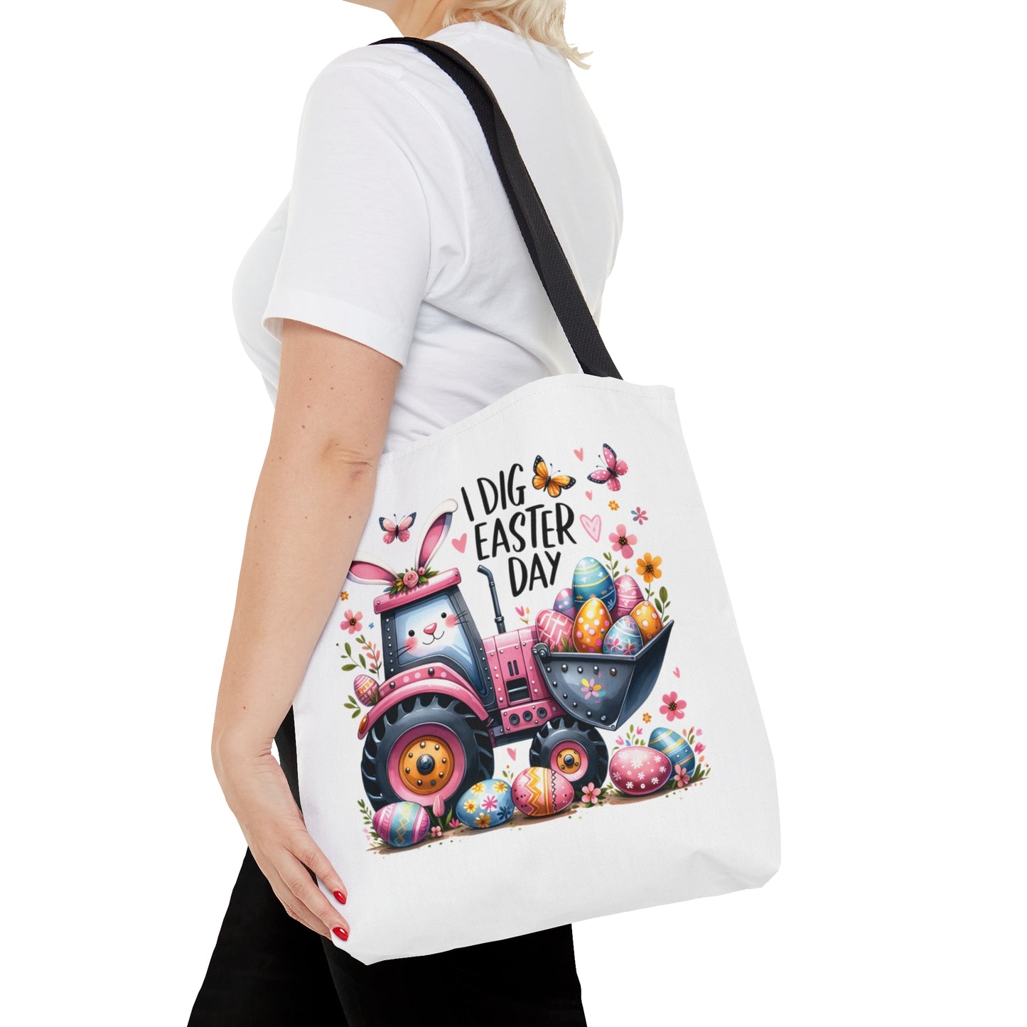 Tote Bag, Easter, Tractor, I dig Easter day Personalised/Non-Personalised Tote bag