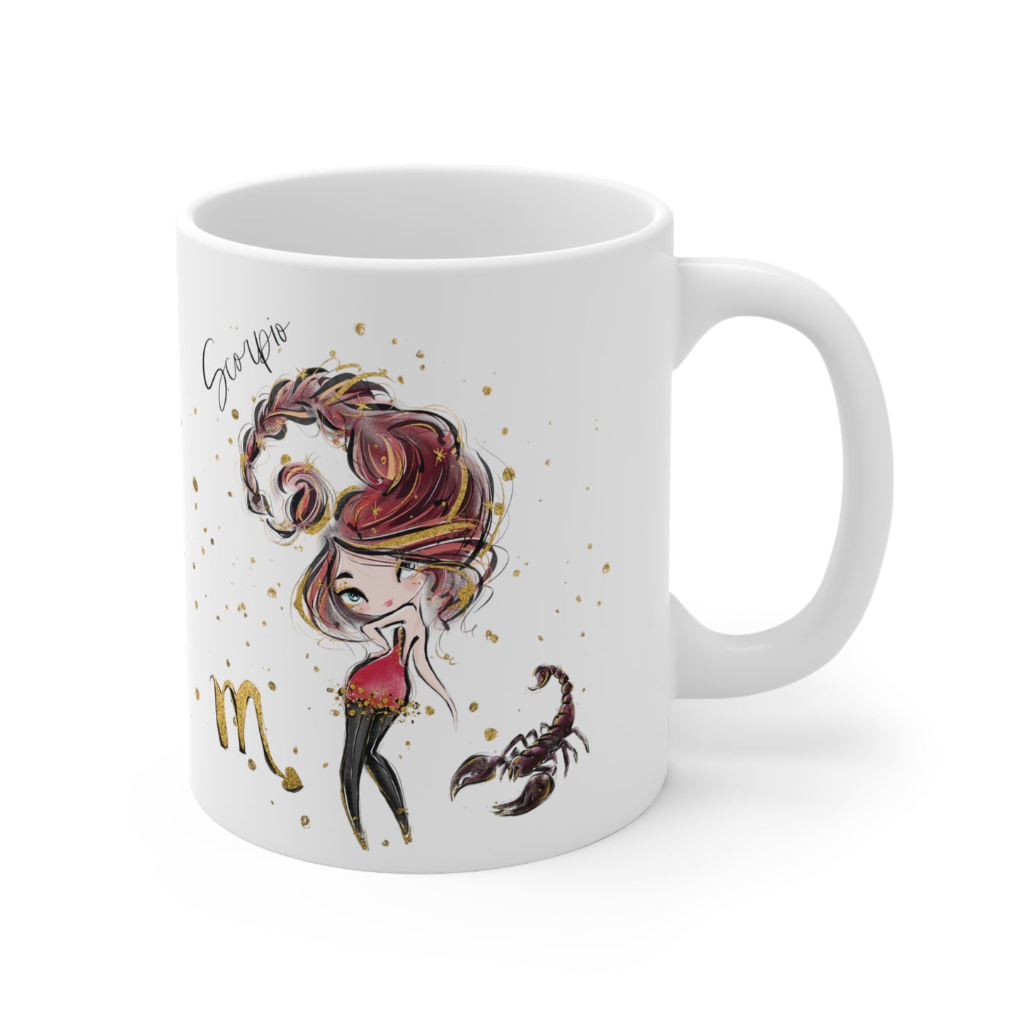 Personalised/Non Personalised Zodiac Sign, Scorpio, Ceramic Mug 11oz