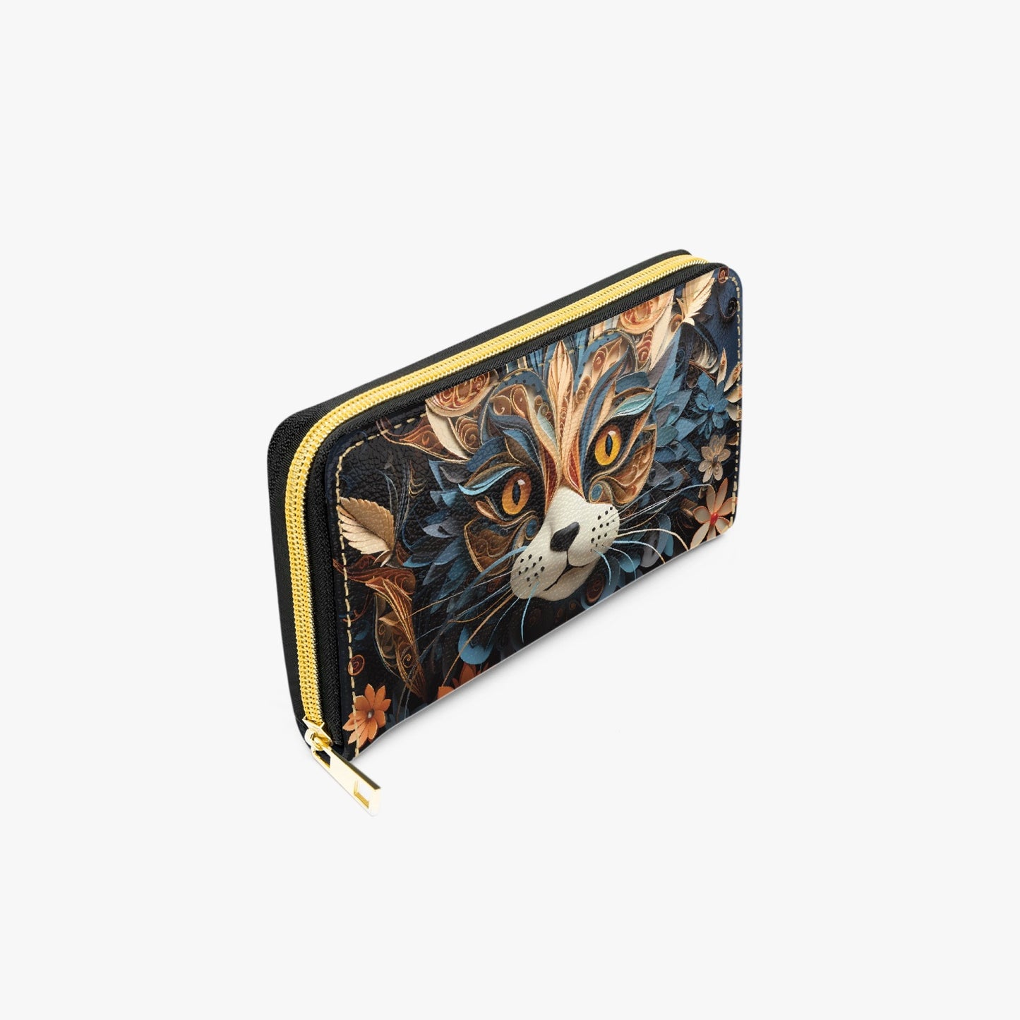 Long Type Zipper Purse - Cat