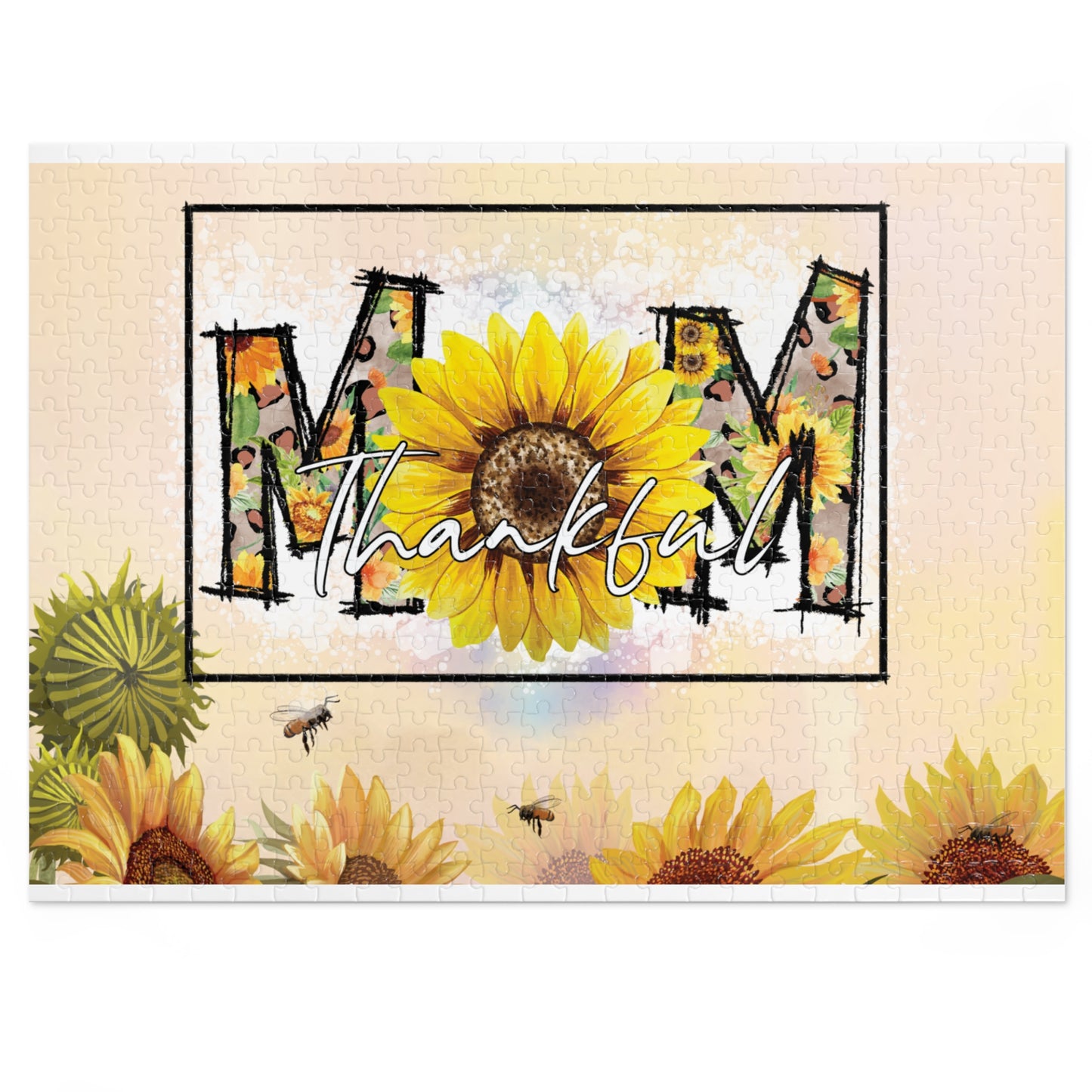 Jigsaw Puzzle, Sunflower, Mom, Personalised/Non-Personalised (30, 110, 252, 500,1000-Piece)