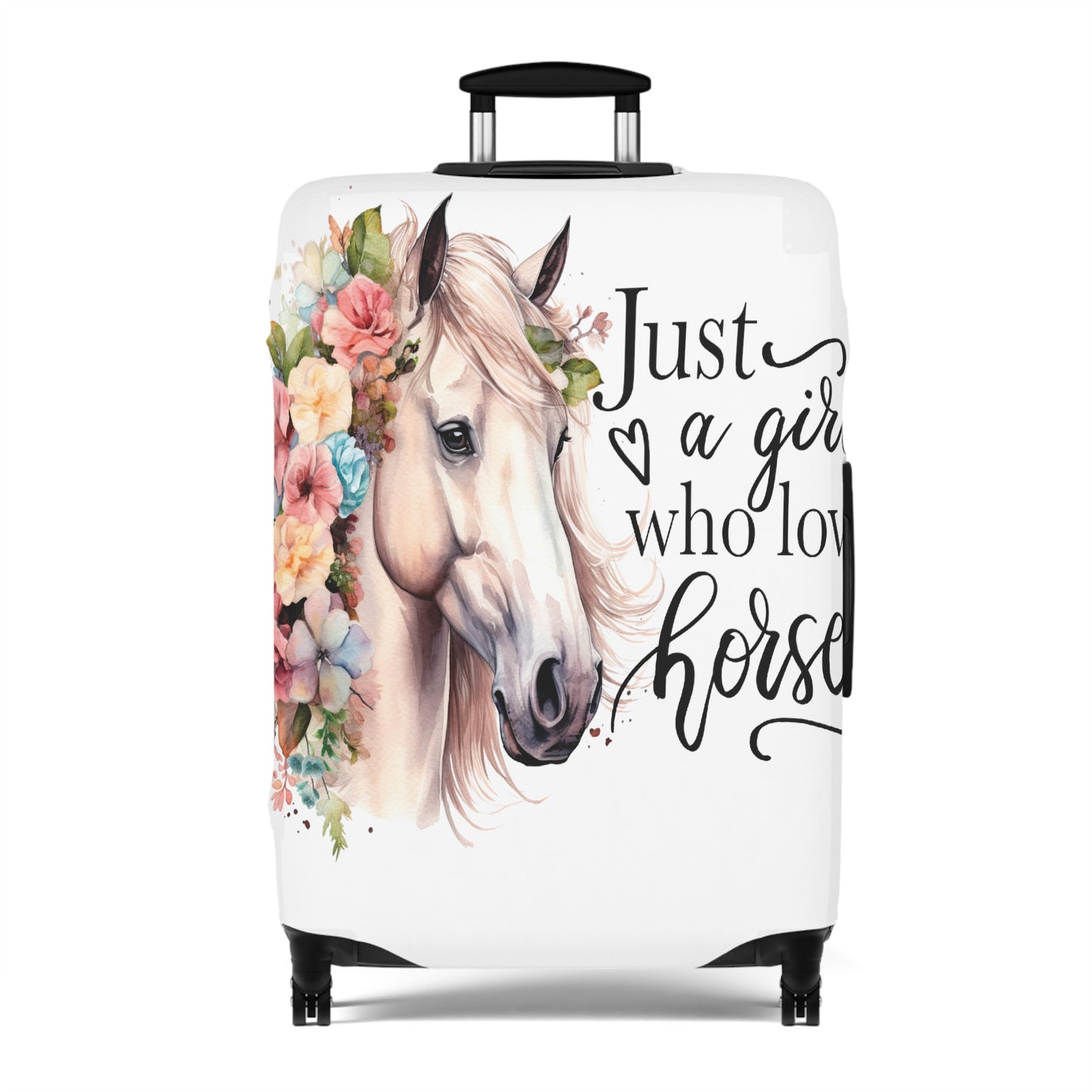 Luggage Cover, Just a Girl Who Loves Horses, awd-1075