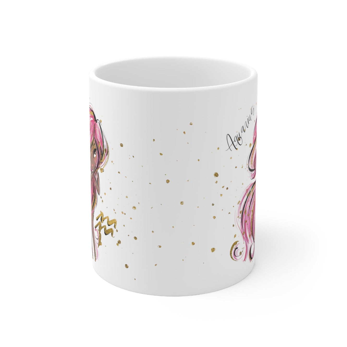 Zodiac Sign, Aquarius, Ceramic Mug 11oz - Personalised/Non Personalised