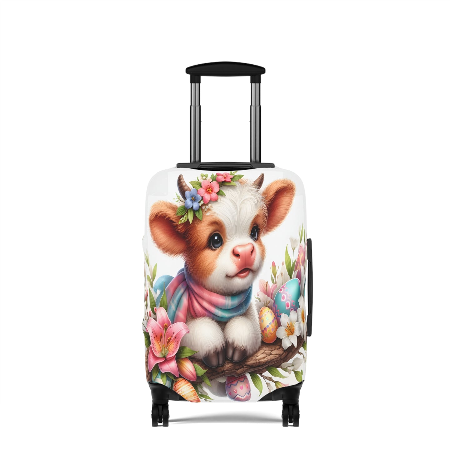 Luggage Cover, Easter, Highland Cow, awd-1632