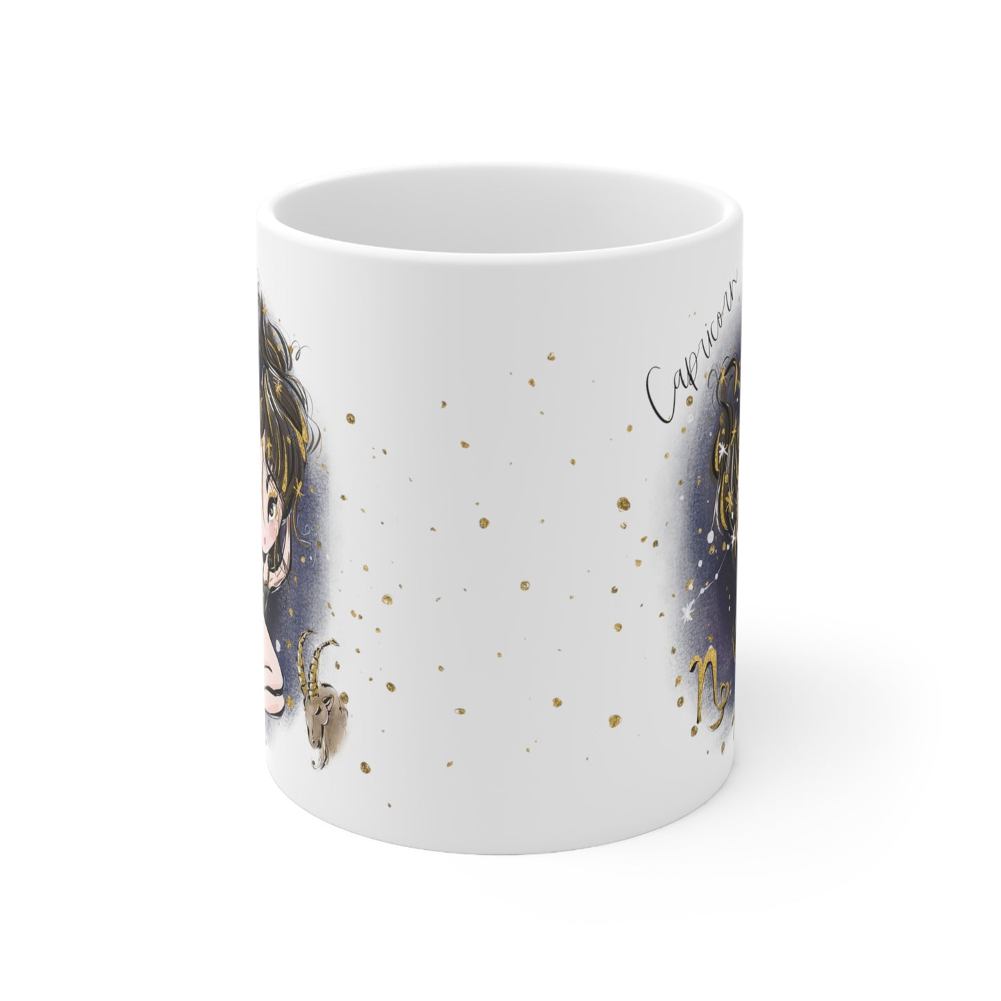 Personalised/Non Personalised Zodiac Sign, Capricorn, Ceramic Mug 11oz