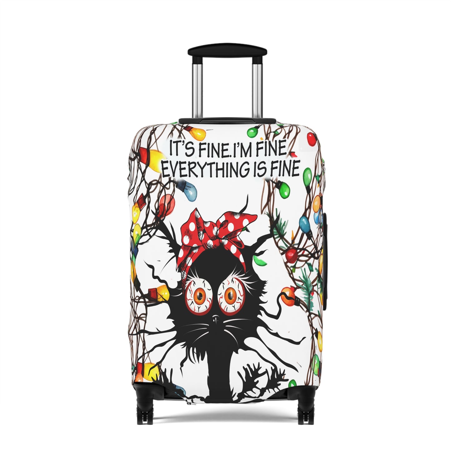 Luggage Cover, Cat I'm Fine everything is fine, awd-1164