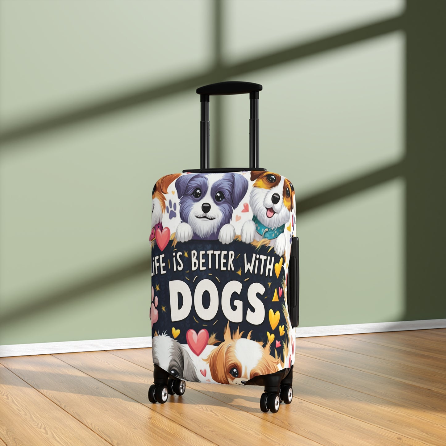 Luggage Cover, Life is better with Dogs, awd-3107