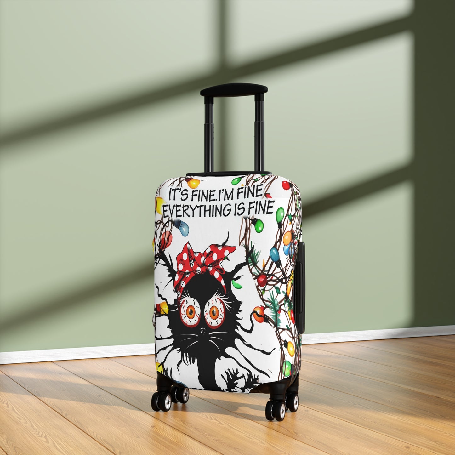 Luggage Cover, Cat I'm Fine everything is fine, awd-1164