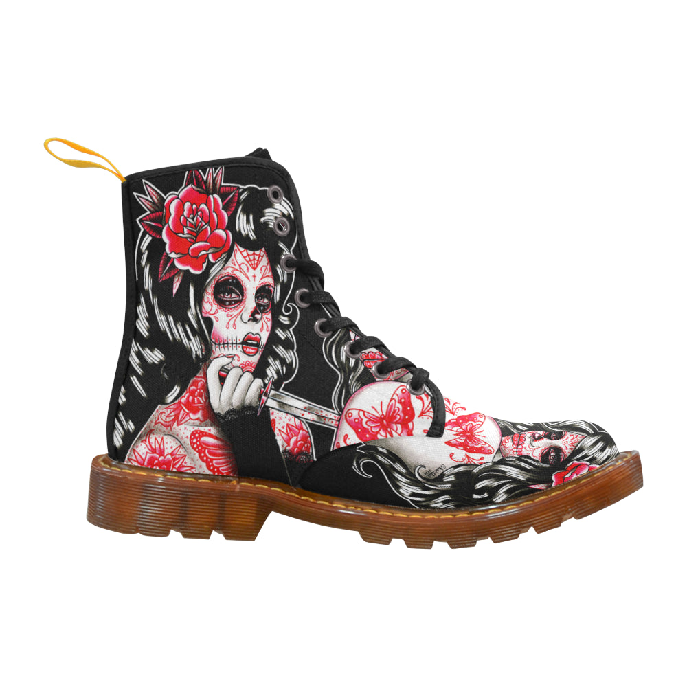 Women Sugar Skull Martin Boots For Women Model 1203H