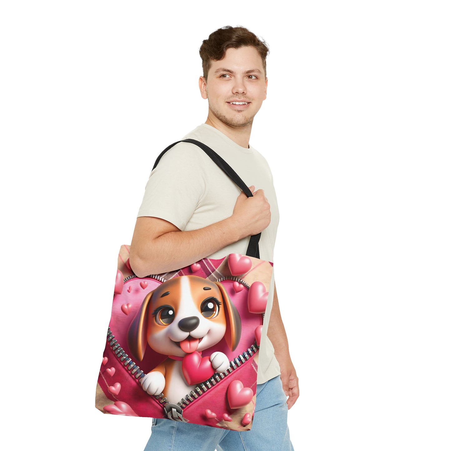 Tote Bag, Cute Dog, Personalised/Non-Personalised Tote bag