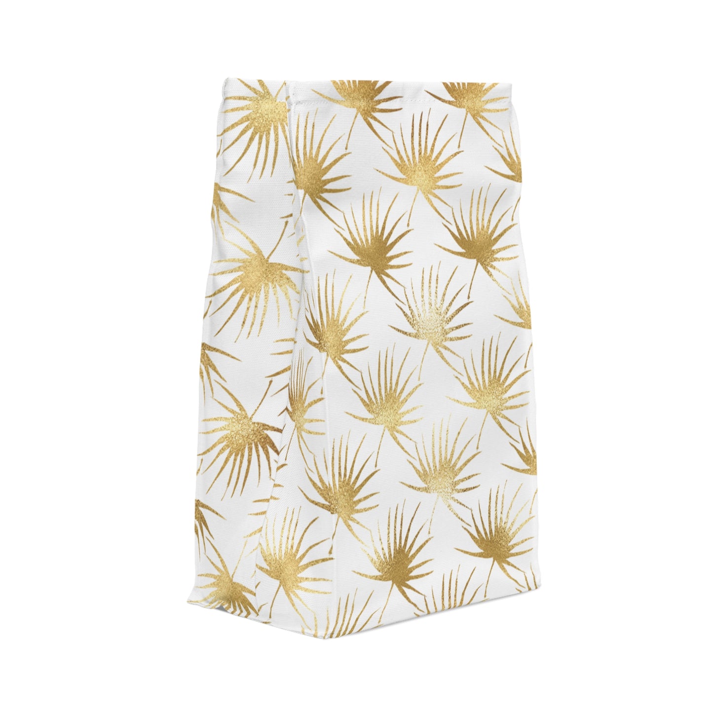 Insulated Lunch Bag Summer Floral Bag Gold Palm Leaves