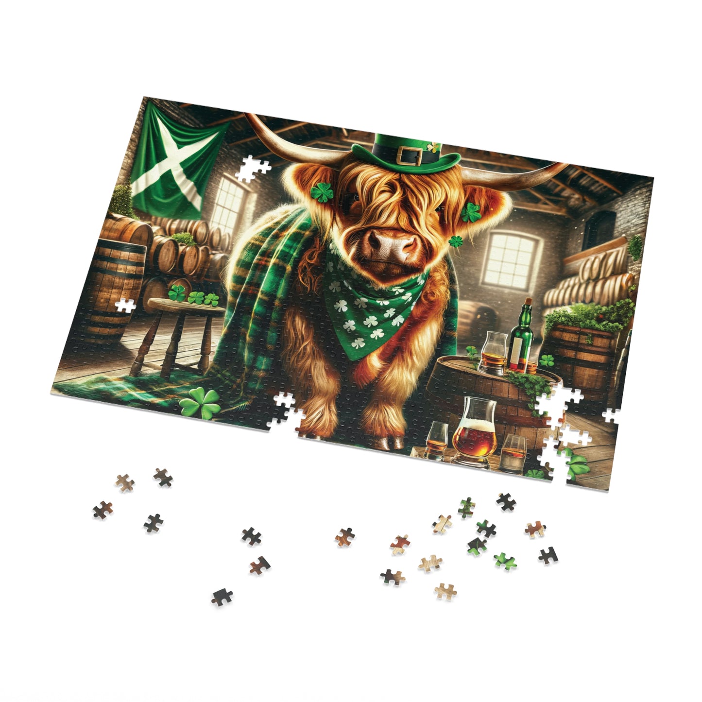 Puzzle, Highland Cow, Personalised/Non-Personalised (30, 110, 252, 500,1000-Piece) awd-662