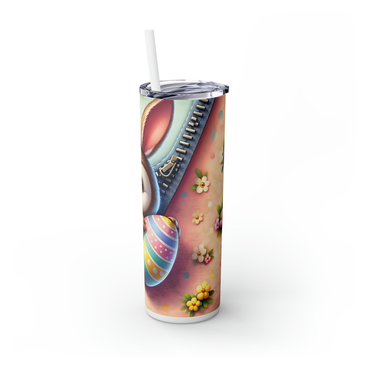 Skinny Tumbler with Straw, 20oz, Easter, Owl, awd-1303