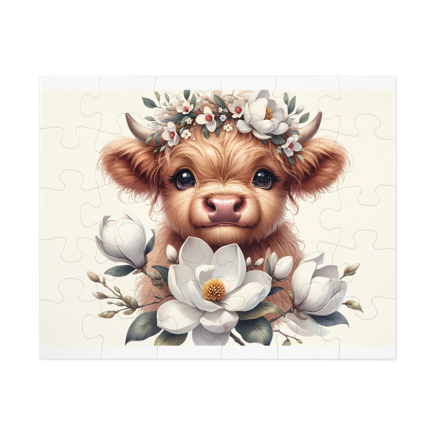 Jigsaw Puzzle, Highland Cow, Personalised/Non-Personalised (30, 110, 252, 500,1000-Piece)