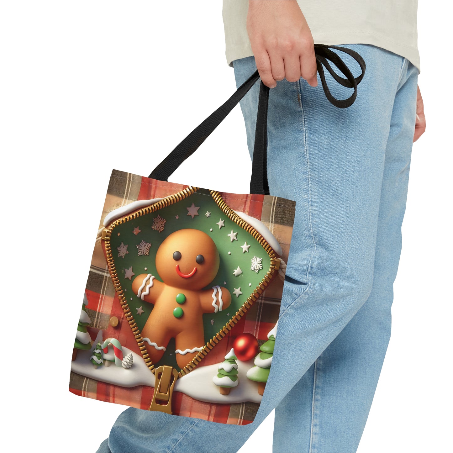 Tote Bag, Christmas, Gingerbread Man