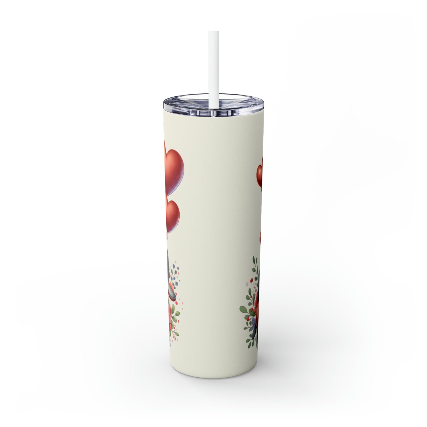 Skinny Tumbler with Straw, 20oz Horse flying Plane