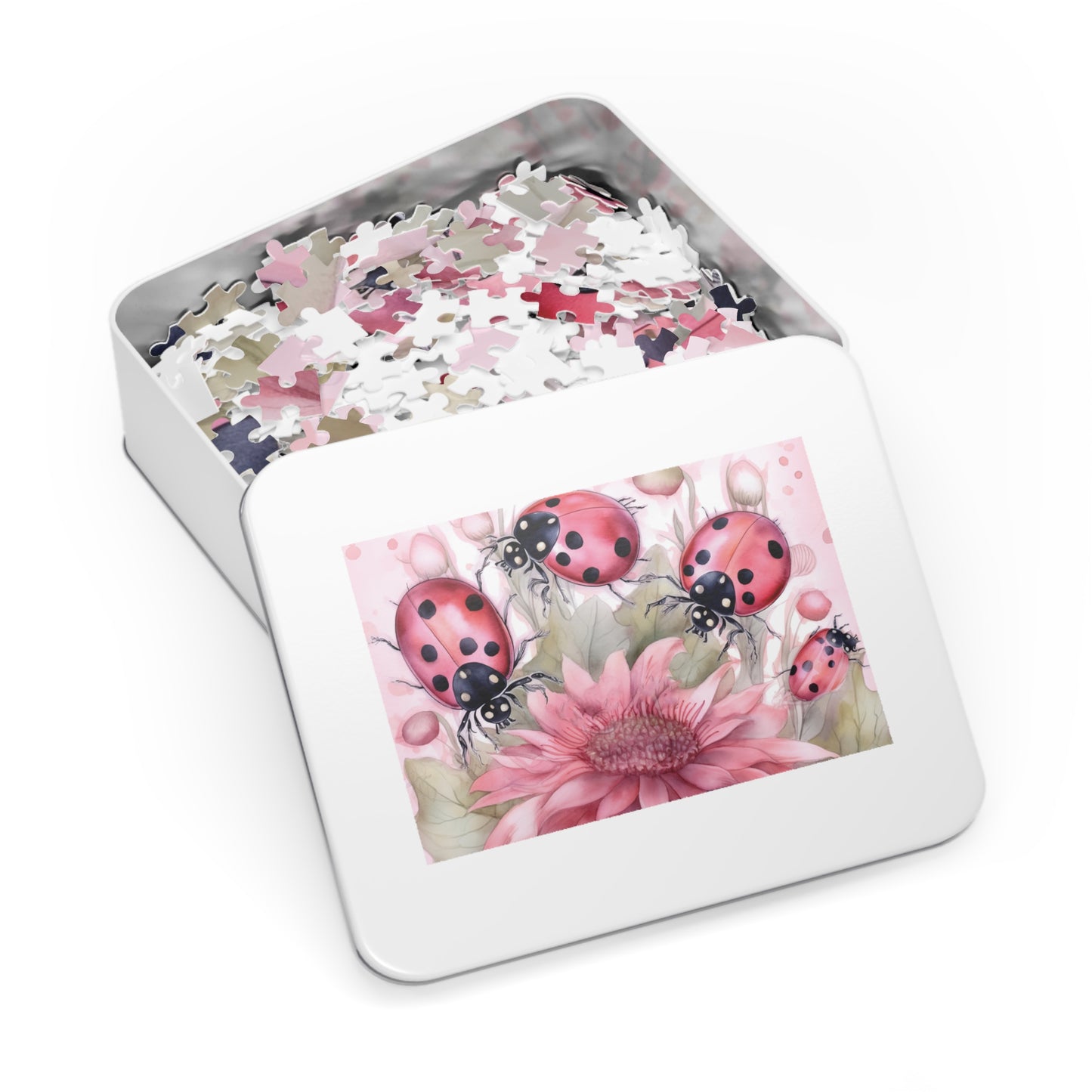 Jigsaw Puzzle, Floral, Ladybirds, Personalised/Non-Personalised (30, 110, 252, 500,1000-Piece)