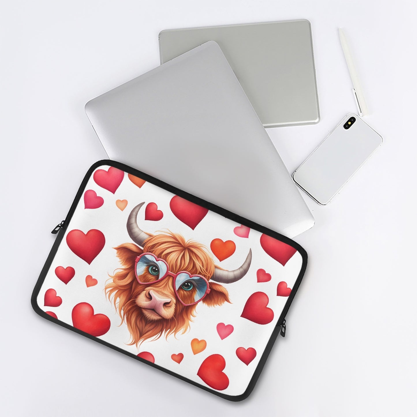 Laptop Sleeve - without handles - Highland Cow